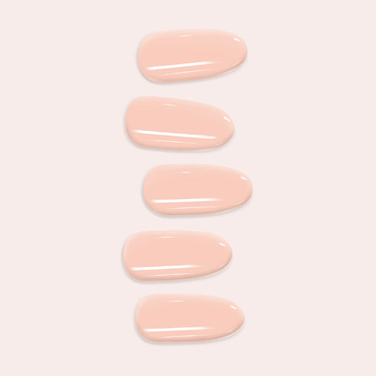 Blush Beige Gel Nail Sticker Kit – DIY Semicured Nails