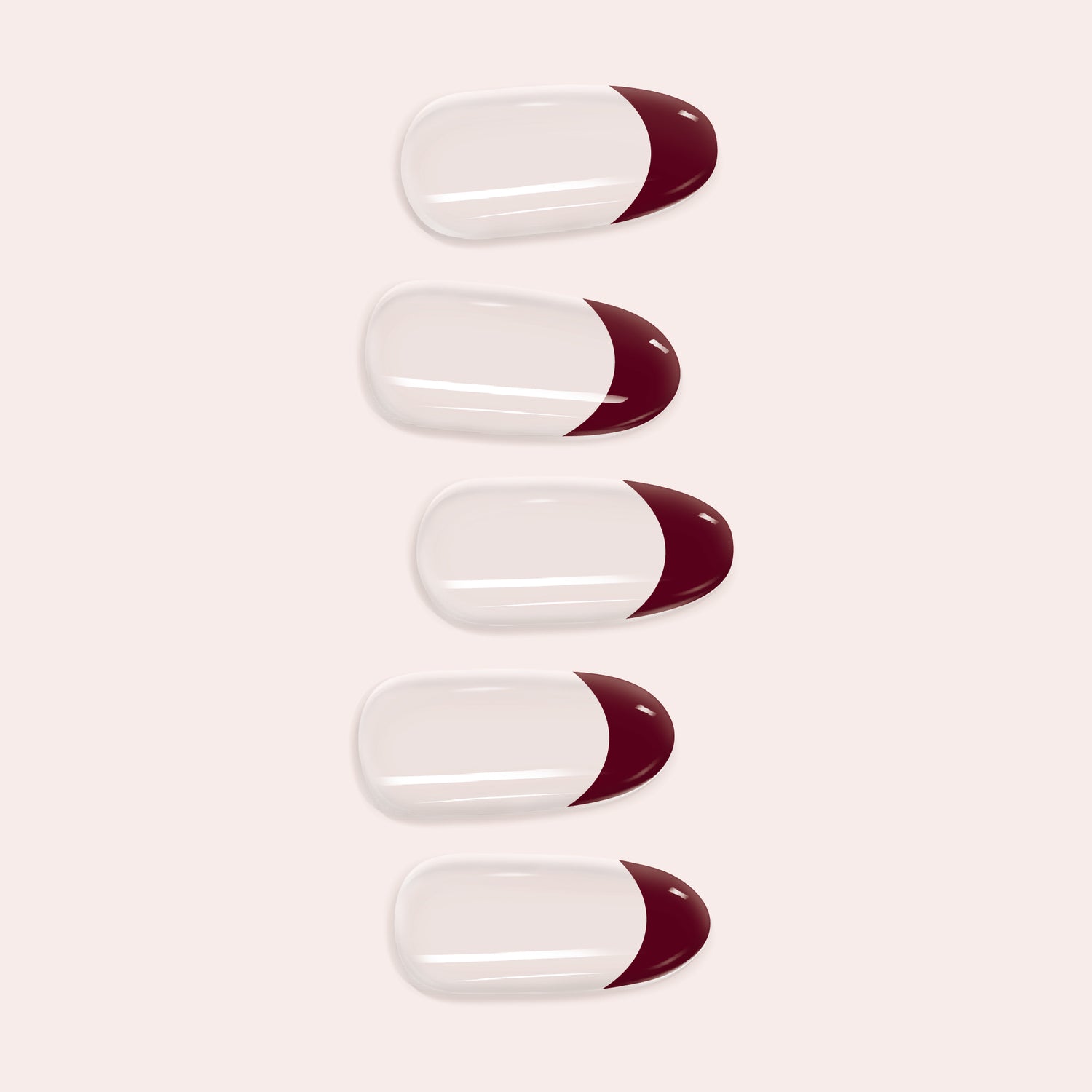 Electric Violet French Tip DIY Gel Nail Sticker Kit, featuring bold purple tips on a clear or natural base for a modern semi-cured manicure.