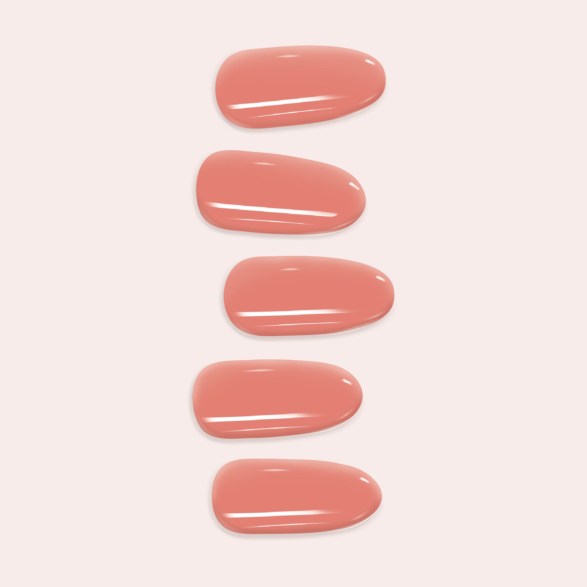 Terracotta DIY Gel Nail Sticker Kit in a warm, earthy orange-brown shade for a modern, semi-cured manicure at home.
